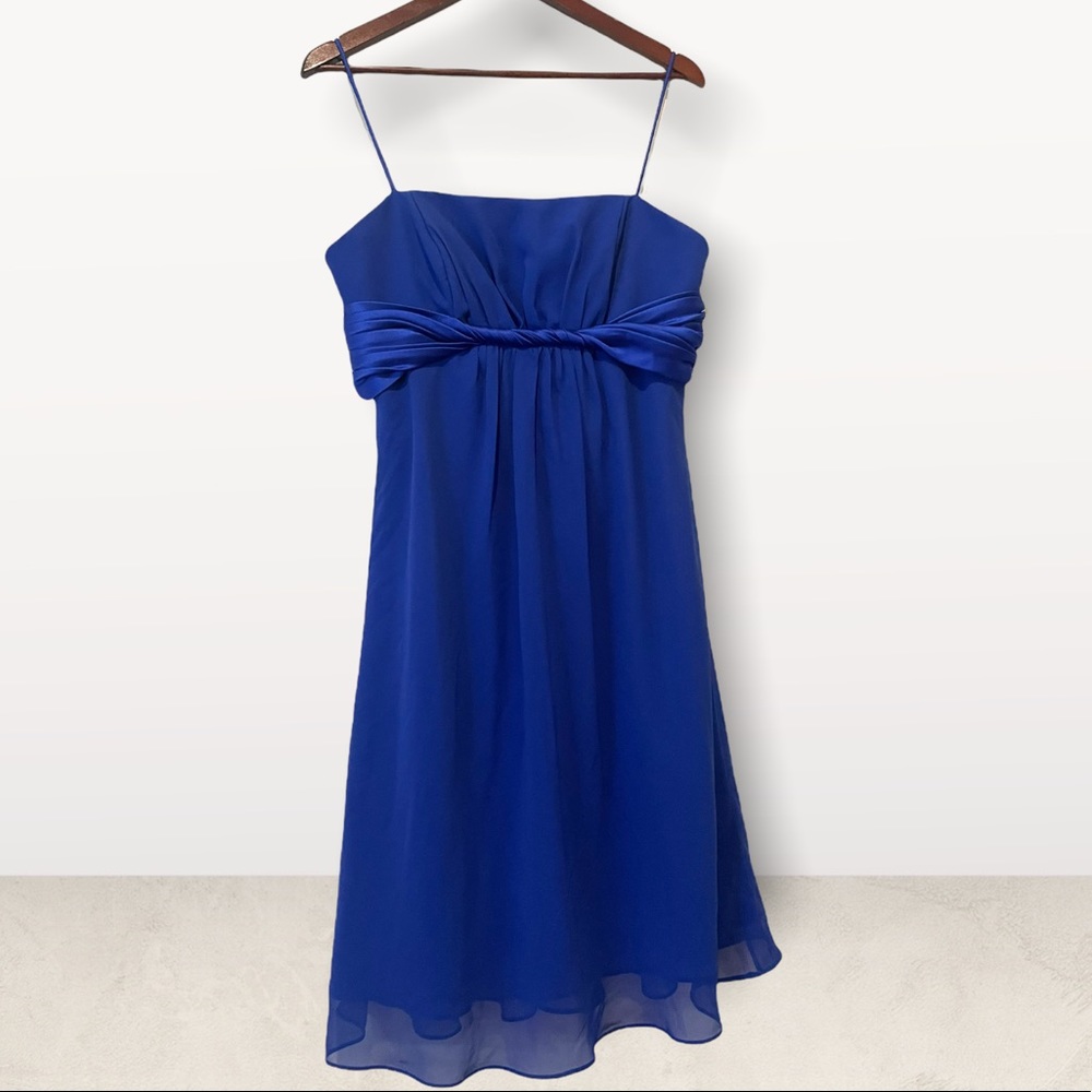 Alfred Angelo Blue sapphire knot maxi dress